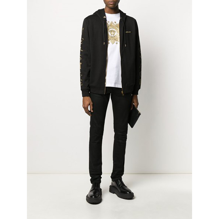 Image 2 of ヴェルサーチメンズスブラックコットンスウェットシャツ A85318 1242 2003